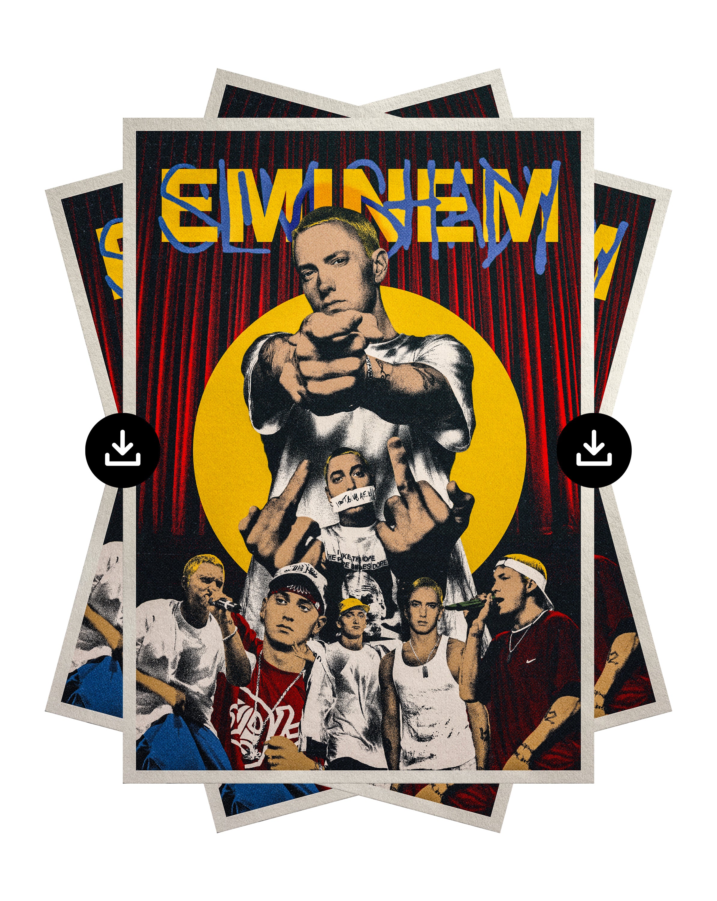 [Digital Download] Eminem Legacy Music Poster Print Slim Shady Hip Hop Wall Art