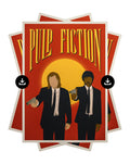 [Digital Download] Pulp Fiction Movie Poster Print Geometric Minimalist Cult Cinema Wall Art