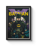 Batman Legacy Poster Cinematic Dark Knight & Villains Collage Art Print