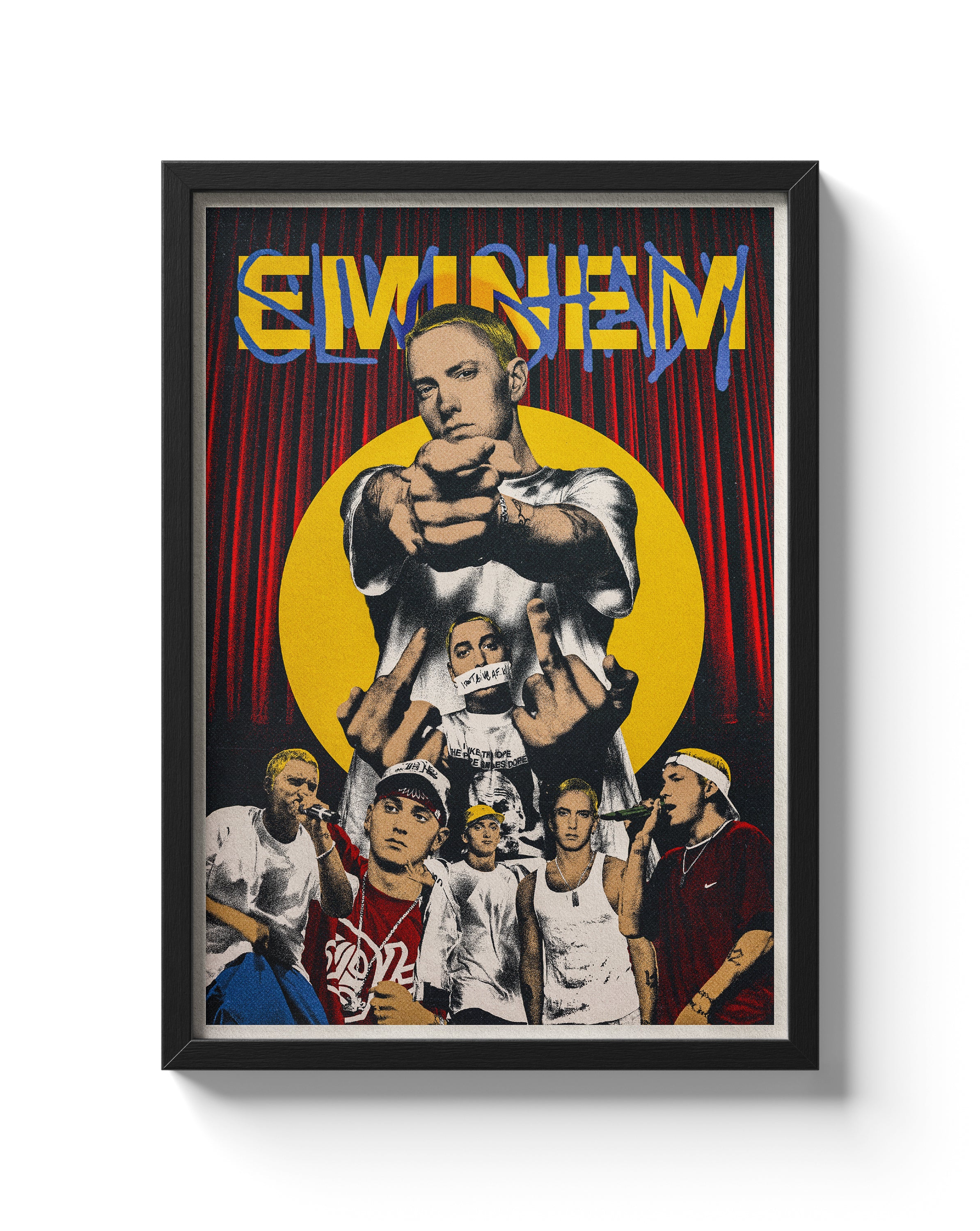 Eminem Poster The Slim Shady Show Legacy Hip Hop Collage Art Print