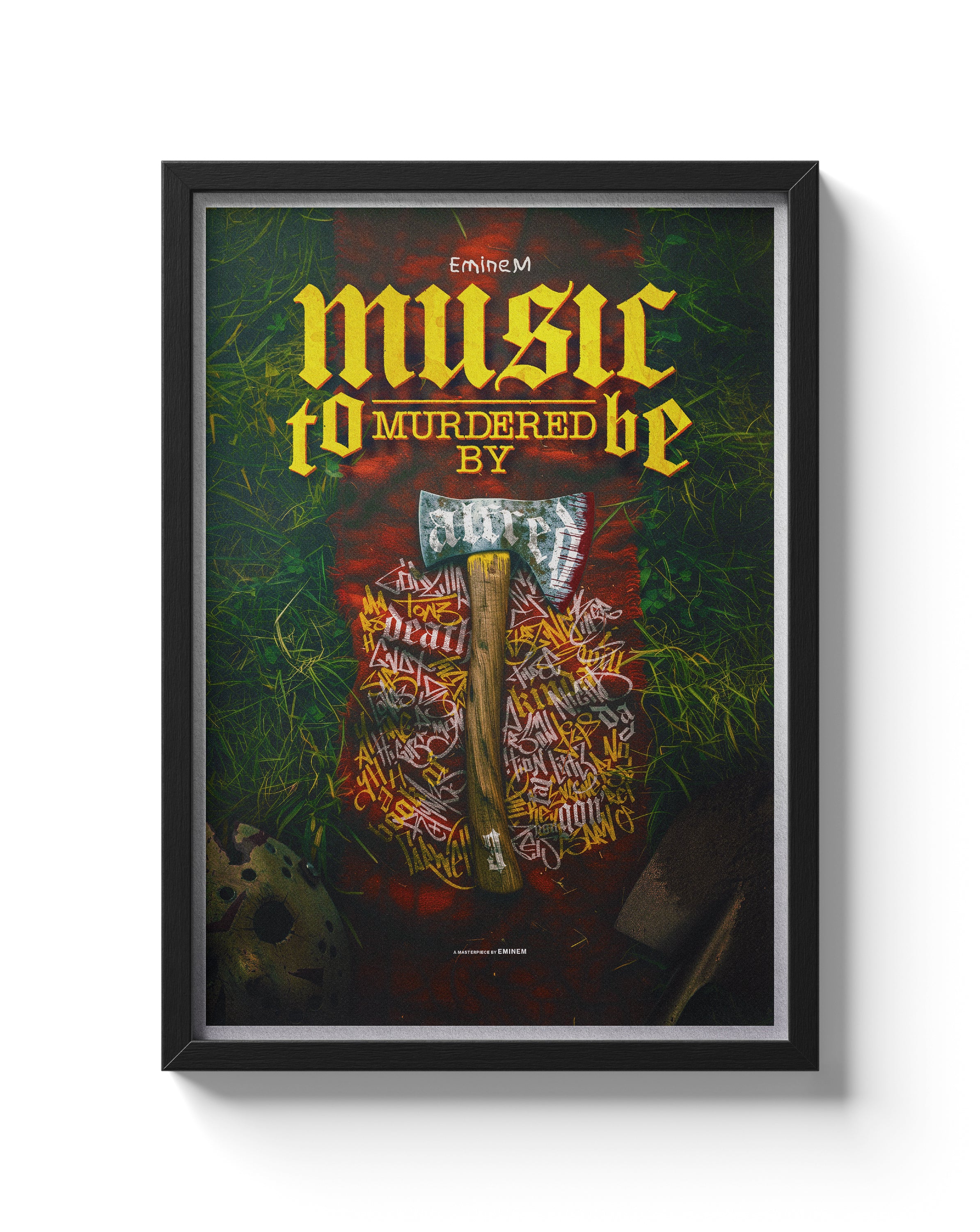 Eminem Music To Be Murdered By Poster Alternative Hip Hop Album Artwork Print
