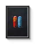 The Matrix Movie Poster Minimalist Red Pill Blue Pill Alternative Film Art Print