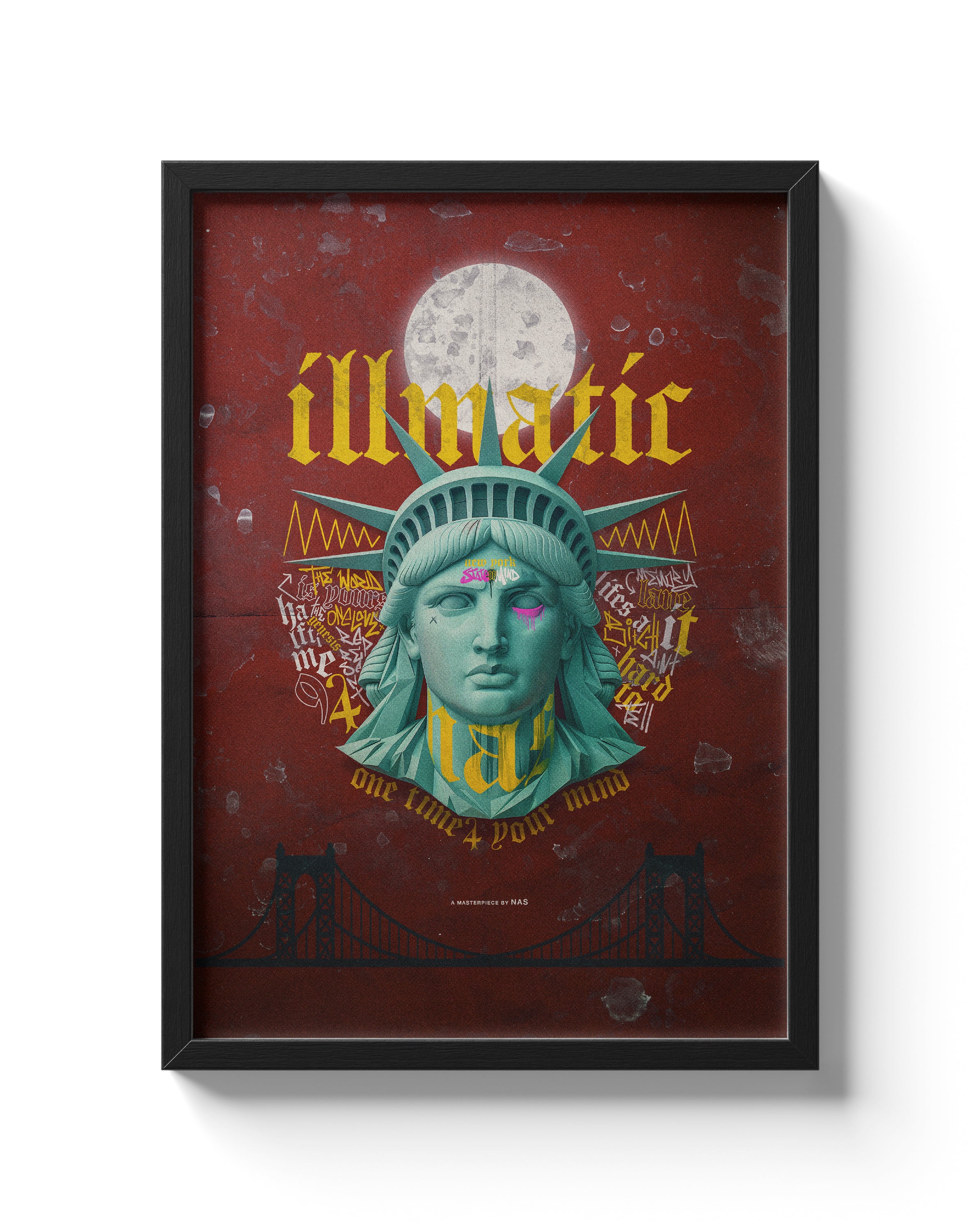 Nas Illmatic Poster Queensbridge East Coast Hip Hop Alternative Album Artwork Print