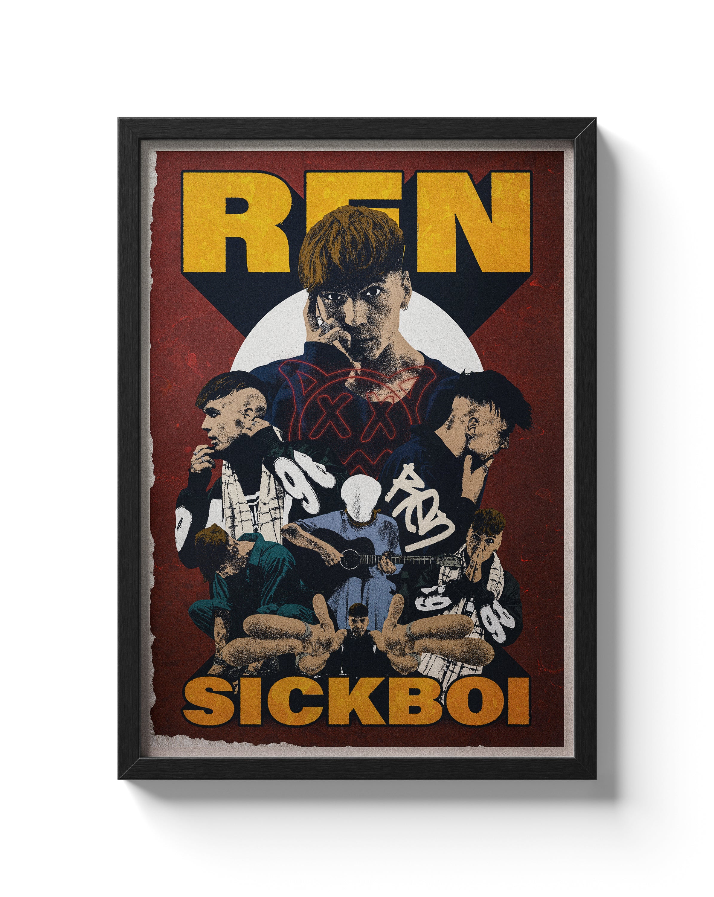 Ren Sick Boi Music Poster UK Rap & Hip Hop Alternative Album Artwork Print