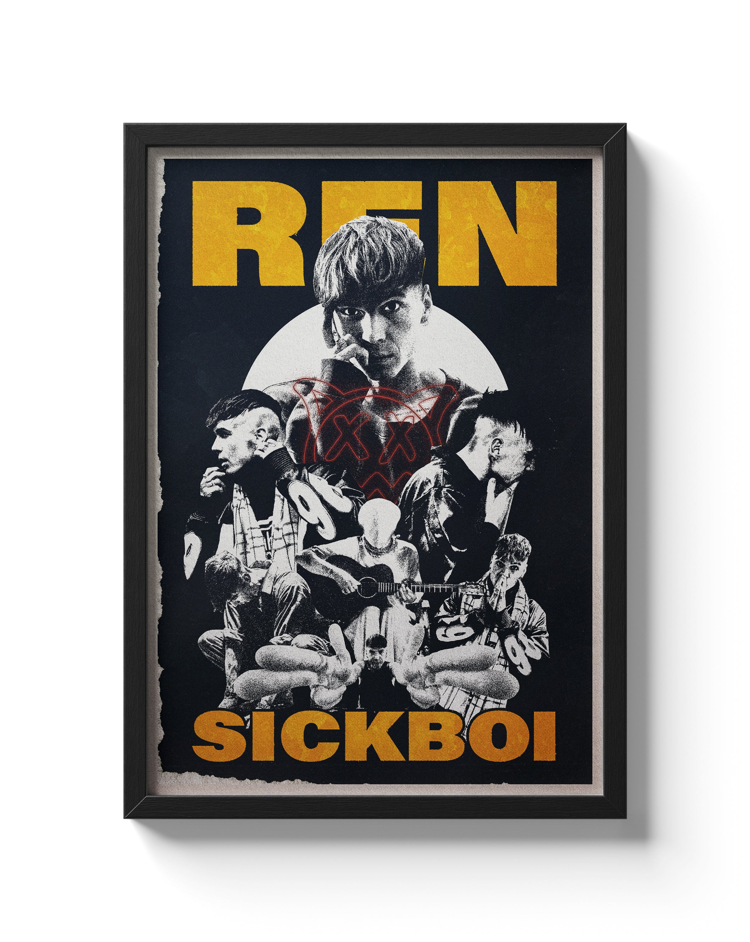 Ren Sick Boi Music Poster UK Rap & Hip Hop Alternative Album Artwork Print