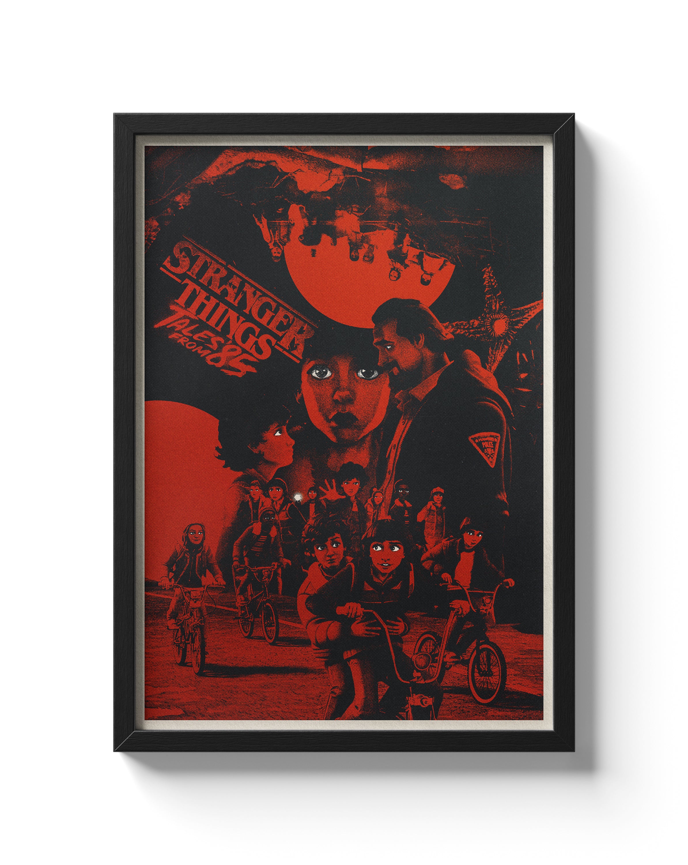 Stranger Things Poster Tales From 85 Retro Animated Sci-Fi Art Print